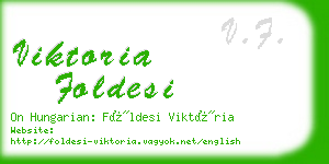 viktoria foldesi business card